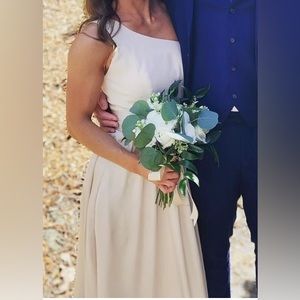 White by Vera Wang Bridesmaid Dress One Shoulder